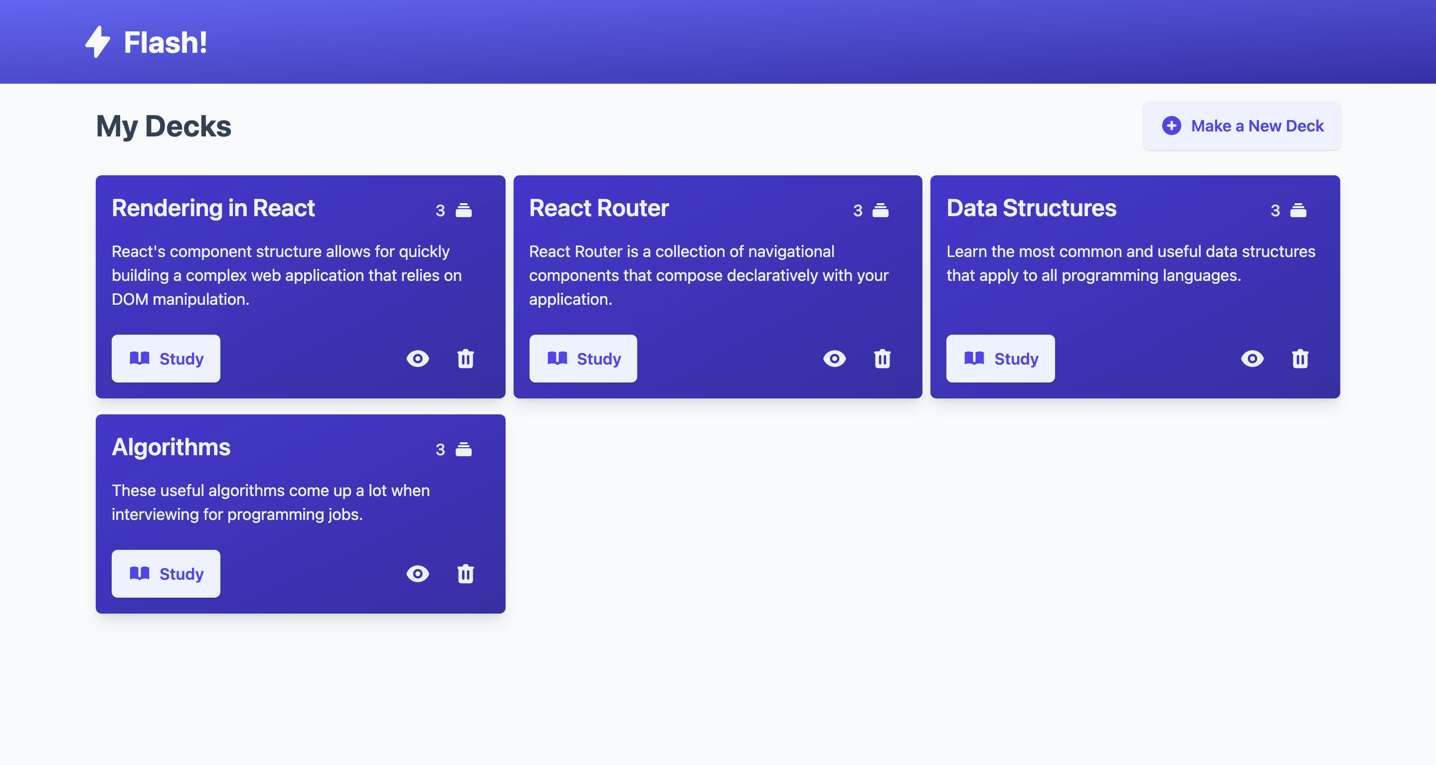 flashcards screenshot